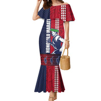 Honolulu Running 2024 Family Matching Mermaid Dress and Hawaiian Shirt Marathon Competition Hula Runner and Kakau Art Tattoo