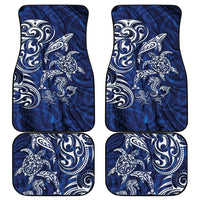 New Zealand Connecting with Seas Car Mats Maori Tribal and Sea Animals Tattoo - White Glass Style