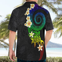 Polynesian Spiral Tribal Tattoo Hawaiian Shirt Fanciful Color