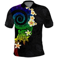 Polynesian Spiral Tribal Tattoo Polo Shirt Fanciful Color