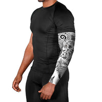 New Zealand Sea Animals Arm Sleeves with Maori Koru Tribal Tattoo and Silver Ferns White Color