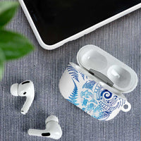 New Zealand Sea Animals AirPods Case with Maori Koru Tribal Tattoo and Silver Ferns Galaxy Style