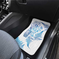 New Zealand Sea Animals Car Mats with Maori Koru Tribal Tattoo and Silver Ferns Galaxy Style
