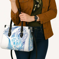 New Zealand Sea Animals Leather Bag with Maori Koru Tribal Tattoo and Silver Ferns Galaxy Style