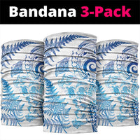 New Zealand Sea Animals Neck Gaiter with Maori Koru Tribal Tattoo and Silver Ferns Galaxy Style