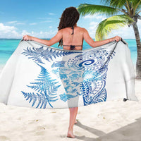 New Zealand Sea Animals Sarong with Maori Koru Tribal Tattoo and Silver Ferns Galaxy Style