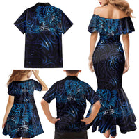 New Zealand New Year-Matariki Family Matching Mermaid Dress and Hawaiian Shirt Aotearoa Maori Tattoo Galaxy Sky LT03 - Polynesian Pride