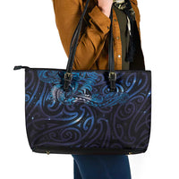 New Zealand New Year-Matariki Leather Tote Bag Aotearoa Maori Tattoo Galaxy Sky