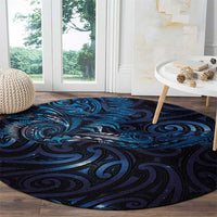 New Zealand New Year-Matariki Round Carpet Aotearoa Maori Tattoo Galaxy Sky