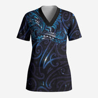 New Zealand New Year-Matariki Scrub Top Aotearoa Maori Tattoo Galaxy Sky