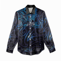 New Zealand New Year-Matariki Women Casual Shirt Aotearoa Maori Tattoo Galaxy Sky