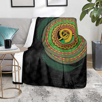 Vanuatu Tribal Tattoo with Namele Leaves Blanket