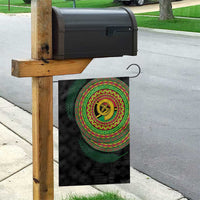 Vanuatu Tribal Tattoo with Namele Leaves Garden Flag