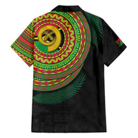 Vanuatu Tribal Tattoo with Namele Leaves Hawaiian Shirt