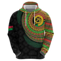 Vanuatu Tribal Tattoo with Namele Leaves Hoodie