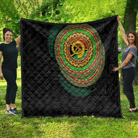 Vanuatu Tribal Tattoo with Namele Leaves Quilt