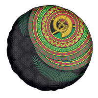 Vanuatu Tribal Tattoo with Namele Leaves Spare Tire Cover