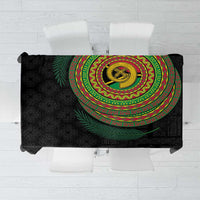 Vanuatu Tribal Tattoo with Namele Leaves Tablecloth