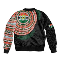 Penama Tribal Tattoo with Namele Leaves Bomber Jacket