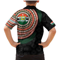 Penama Tribal Tattoo with Namele Leaves Family Matching Mermaid Dress and Hawaiian Shirt