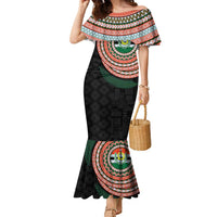 Penama Tribal Tattoo with Namele Leaves Family Matching Mermaid Dress and Hawaiian Shirt