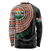 Penama Tribal Tattoo with Namele Leaves Long Sleeve Shirt LT03 - Polynesian Pride