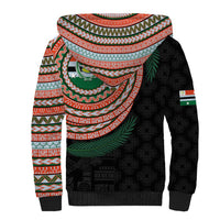 Penama Tribal Tattoo with Namele Leaves Sherpa Hoodie
