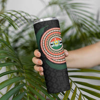 Penama Tribal Tattoo with Namele Leaves Skinny Tumbler