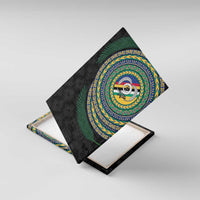 Torba Tribal Tattoo with Namele Leaves Canvas Wall Art