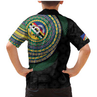 Torba Tribal Tattoo with Namele Leaves Family Matching Mermaid Dress and Hawaiian Shirt