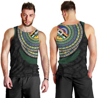 Torba Tribal Tattoo with Namele Leaves Men Tank Top