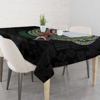 Torba Tribal Tattoo with Namele Leaves Tablecloth