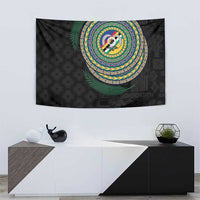 Torba Tribal Tattoo with Namele Leaves Tapestry