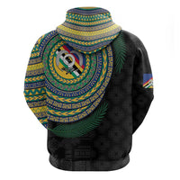 Torba Tribal Tattoo with Namele Leaves Zip Hoodie