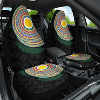 Shefa Tribal Tattoo with Namele Leaves Car Seat Cover