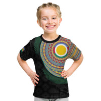 Shefa Tribal Tattoo with Namele Leaves Kid T Shirt LT03 Black - Polynesian Pride