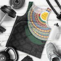 Shefa Tribal Tattoo with Namele Leaves Men Tank Top