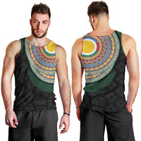 Shefa Tribal Tattoo with Namele Leaves Men Tank Top