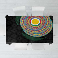 Shefa Tribal Tattoo with Namele Leaves Tablecloth