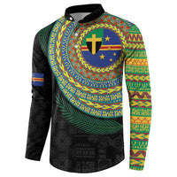 Tafea Tribal Tattoo with Namele Leaves Button Sweatshirt LT03 - Polynesian Pride