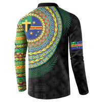 Tafea Tribal Tattoo with Namele Leaves Button Sweatshirt LT03 - Polynesian Pride