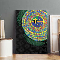 Tafea Tribal Tattoo with Namele Leaves Canvas Wall Art