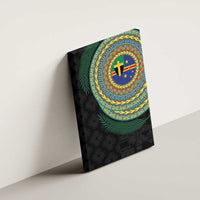 Tafea Tribal Tattoo with Namele Leaves Canvas Wall Art