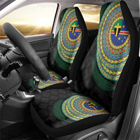 Tafea Tribal Tattoo with Namele Leaves Car Seat Cover