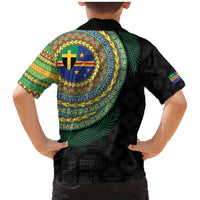 Tafea Tribal Tattoo with Namele Leaves Family Matching Mermaid Dress and Hawaiian Shirt