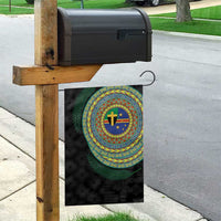 Tafea Tribal Tattoo with Namele Leaves Garden Flag