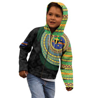 Tafea Tribal Tattoo with Namele Leaves Kid Hoodie LT03 - Polynesian Pride
