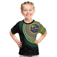 Tafea Tribal Tattoo with Namele Leaves Kid T Shirt LT03 Black - Polynesian Pride