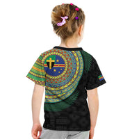 Tafea Tribal Tattoo with Namele Leaves Kid T Shirt LT03 - Polynesian Pride