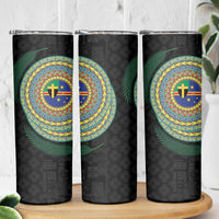 Tafea Tribal Tattoo with Namele Leaves Skinny Tumbler